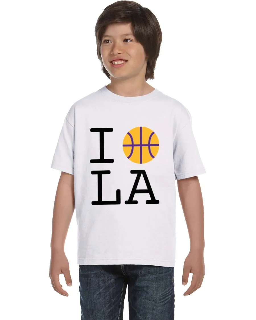 Basketball L.A. Tee - Yellow Ball Design