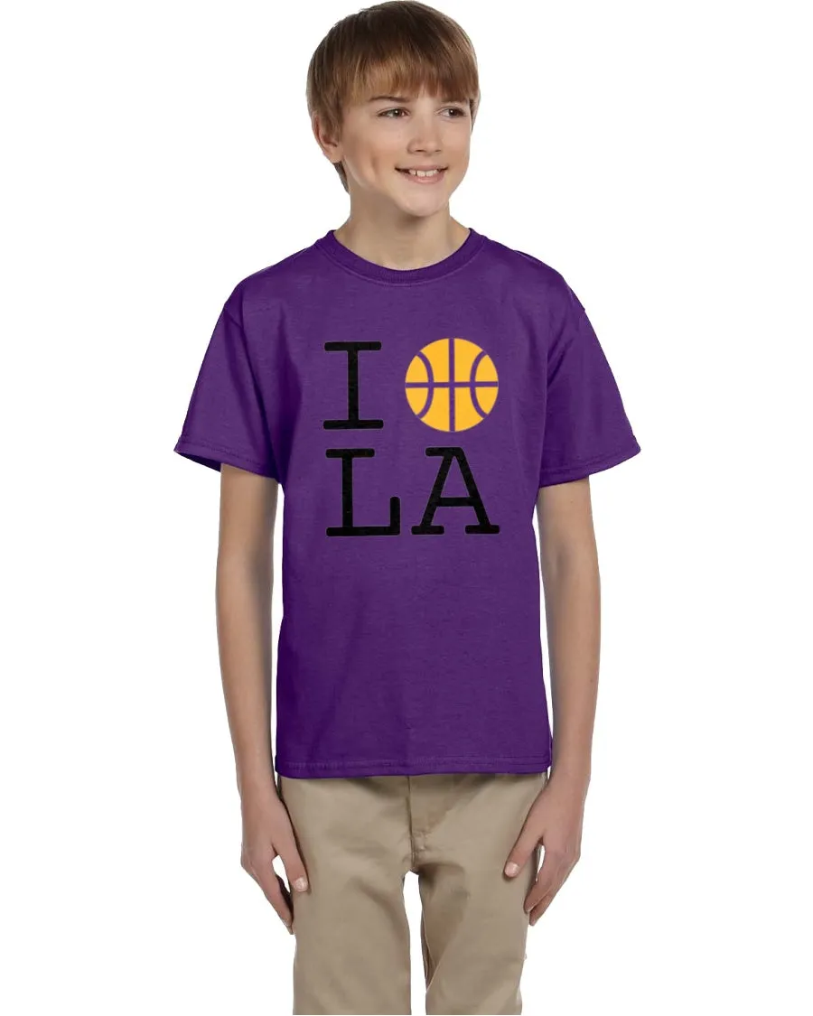 Basketball L.A. Tee - Yellow Ball Design