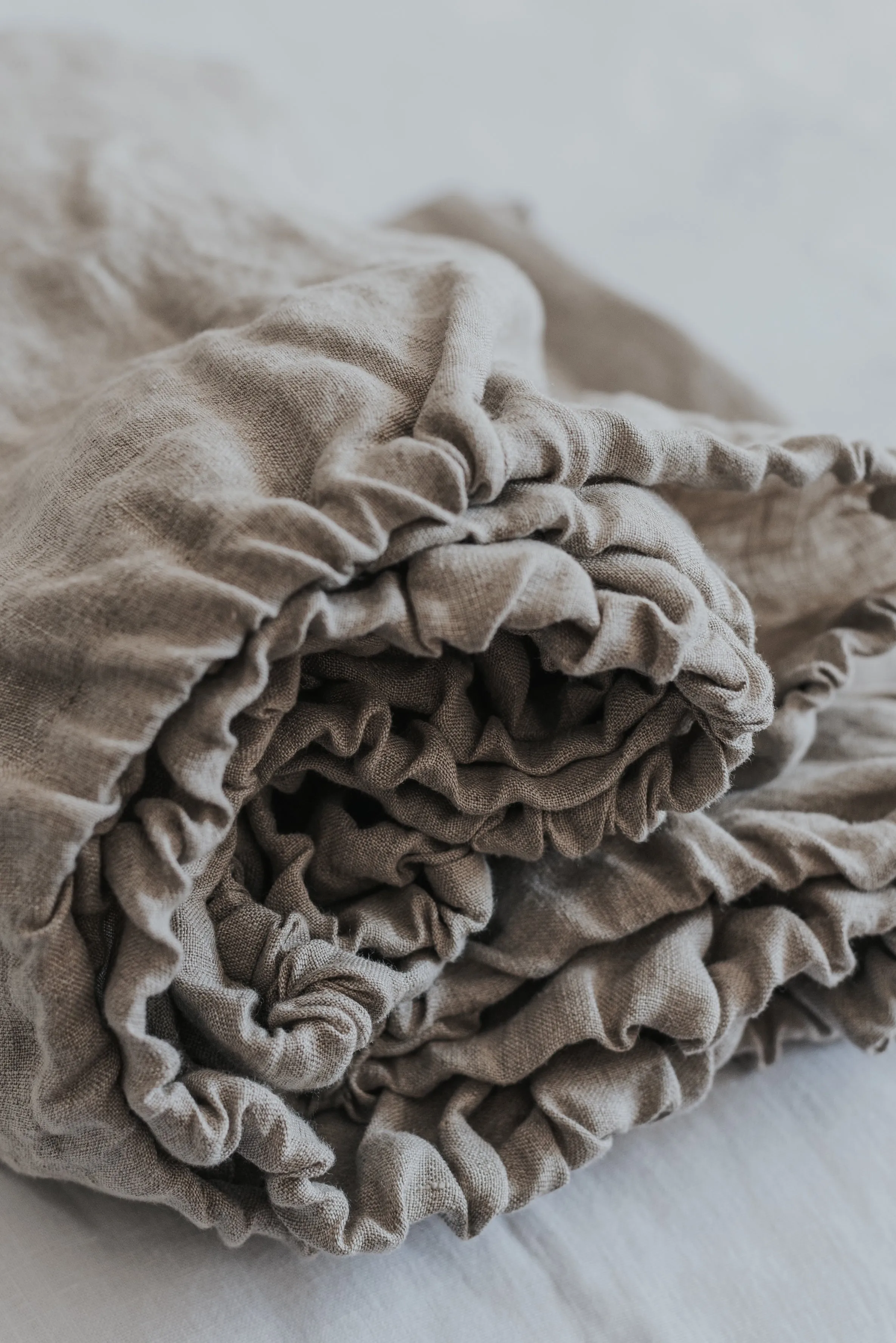 Linen fitted sheet - natural