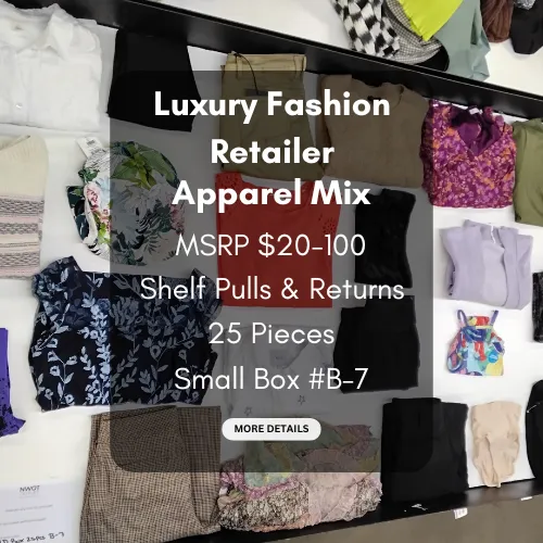 Luxury Fashion Retailer | Apparel Mix | MSRP $20-100 | Shelf-Pulls & Returns | 25 Pieces | Small Box #B-7